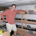 Patrick in his wine cellar