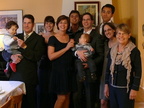 Family gathered for the baptism