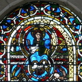 Gargilesse: The Church: Fragment of medieval stained glass 