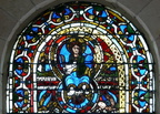 Gargilesse: The Church: Fragment of medieval stained glass 