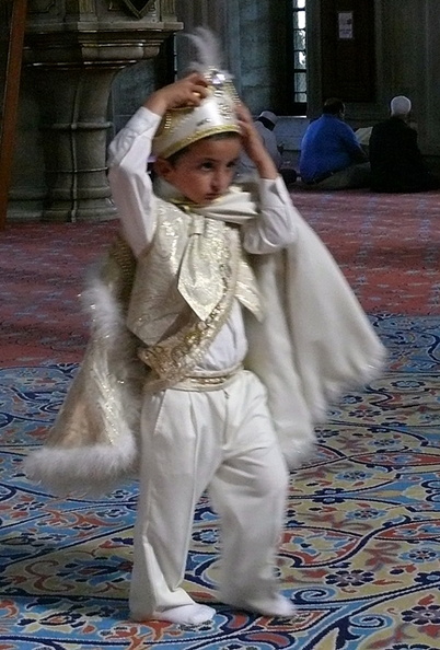 Boy in Eyup Sultan Mosque 