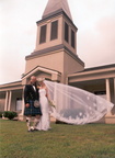 Arwen & William in front of the Church